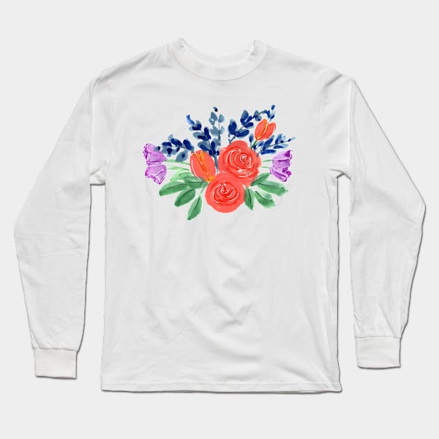 Floral Long Sleeve T-Shirt by Ratna Arts